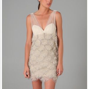 Alice + Olivia Beading Scallop Tulle Dress Size 0
